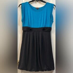 Tempted Hearts Blue/Black Mini Dress, Size L